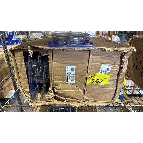 BOX OF *NEW* WESTWARD 6" X 5/8" STAINLESS STEEL STRINGER BEAD WHEEL BRUSHES