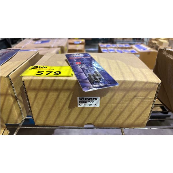 BOX OF *NEW* WESTWARD SQUARE #3 25MM DRILL/SCREWDRIVER BITS *SOME ARE RUSTED*