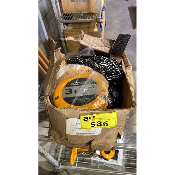 *NEW* KITO 3 TON CHAIN HOIST