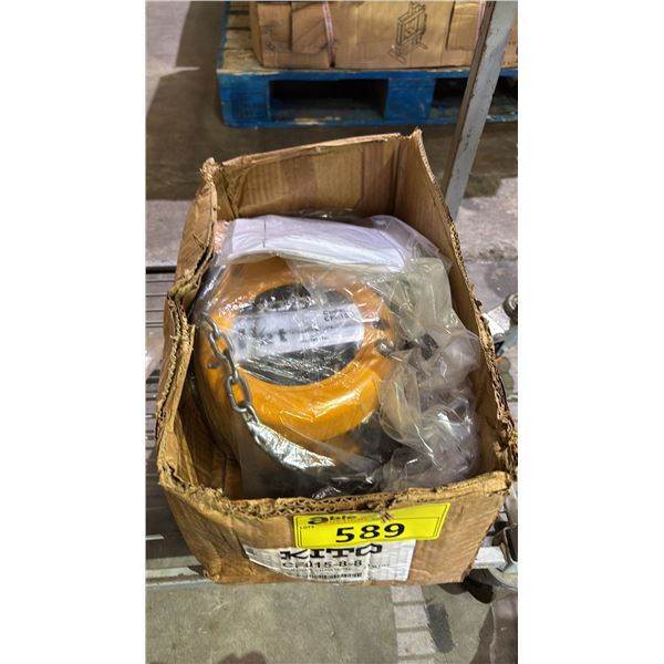 *NEW* KITO 1-1/2  TON CHAIN HOIST