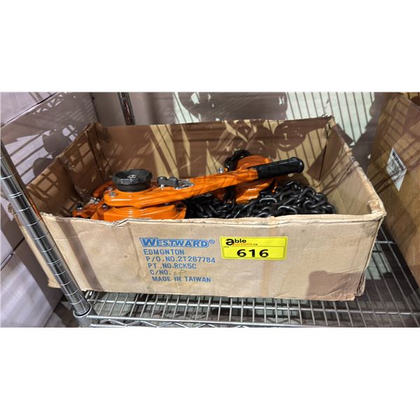 *NEW* WESTWARD 6 TON CHAIN HOIST