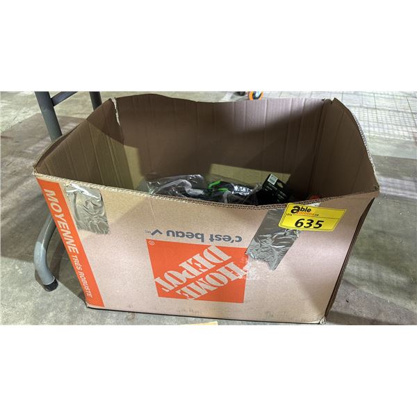BOX OF ASSORTED *NEW* GLOVES: EXO IRONCLAD, CONDOR HI-VIS & NITRIL TOTAL COVERAGE