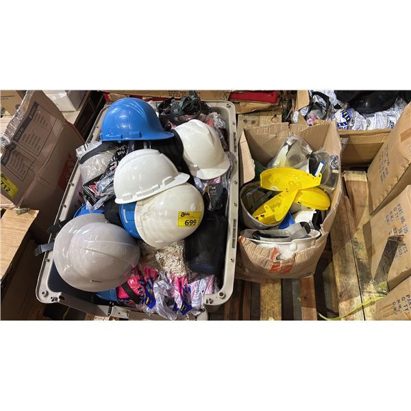 PALLET OF ASSORTED HARD HATS *MUST TAKE ALL*