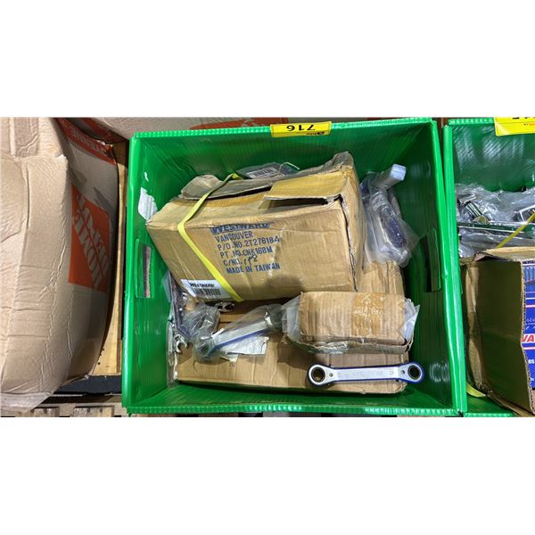 TOTE OF *NEW* WESTWARD PRODUCTS: COMBINATION WRENCH SETS, REVERSIBLE RATCHING WRENCHES, ASSTD.