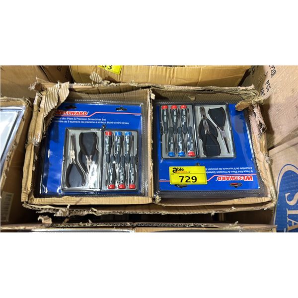 BOX OF *NEW* WESTWARD 9 PCS MINI PLIERS & SCREWDRIVERS SETS