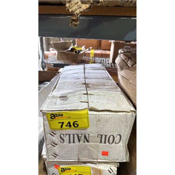 BOX OF *NEW* WIRE COLLATED COIL NAILS: 2" X .099 SCREW