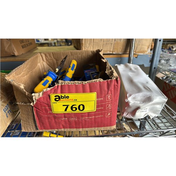 BOX OF *NEW* WESTWARD 6" VDE WIRE STRIPPERS & BOX OF *NEW* WESTWARD #1 PHILLIPS SPEED SCREWDRIVERS