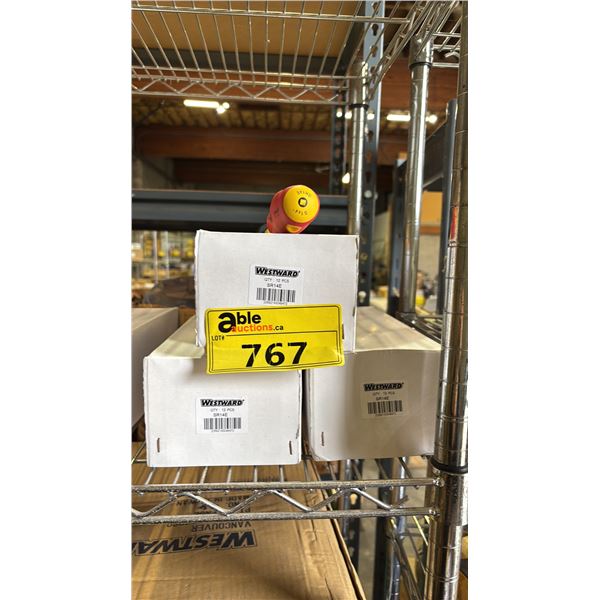 (3) BOXES OF *NEW* WESTWARD INSULATED SQUARE #1 SCREWDRIVERS
