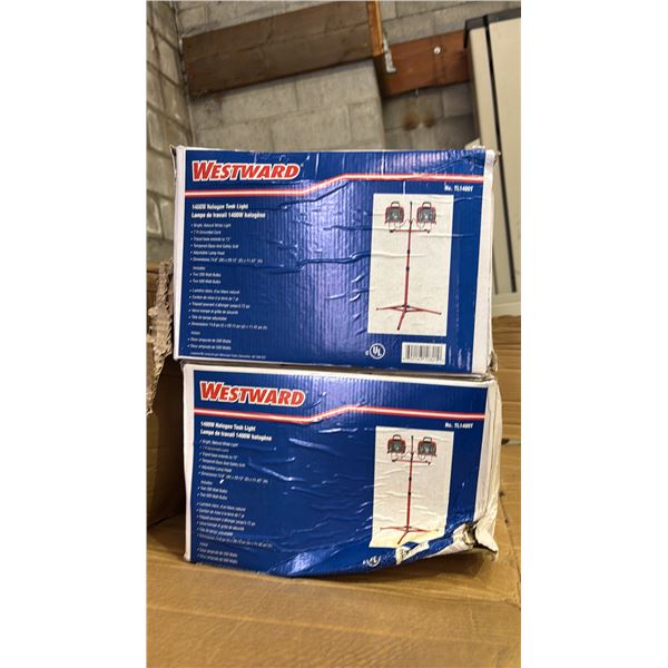 CASE OF (2) *NEW* WESTWARD 1400W HALOGEN TASK LAMPS