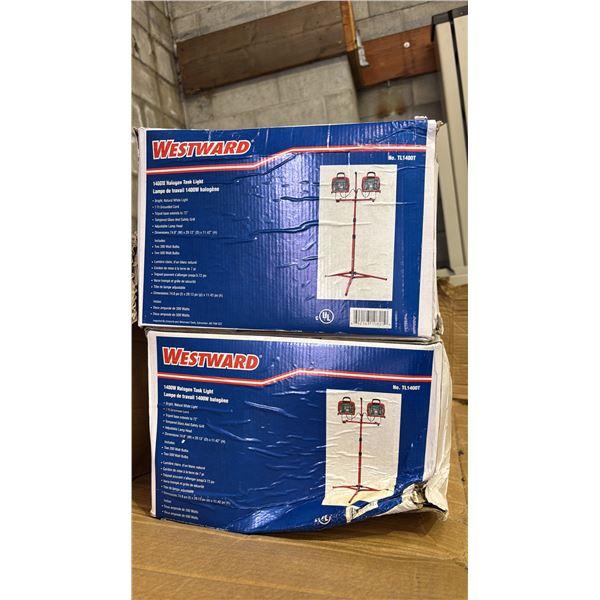 CASE OF (2) *NEW* WESTWARD 1400W HALOGEN TASK LAMPS