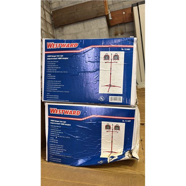 CASE OF (2) *NEW* WESTWARD 1400W HALOGEN TASK LAMPS