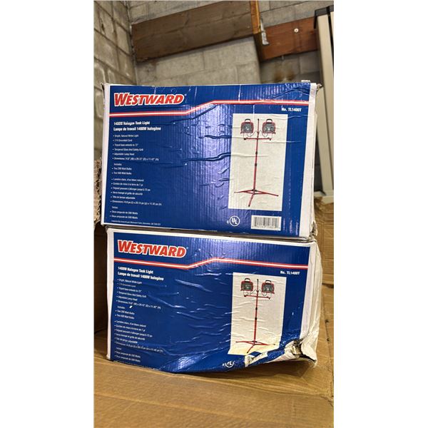 CASE OF (2) *NEW* WESTWARD 1400W HALOGEN TASK LAMPS