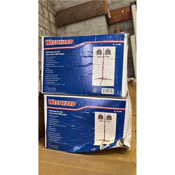 CASE OF (2) *NEW* WESTWARD 1400W HALOGEN TASK LAMPS