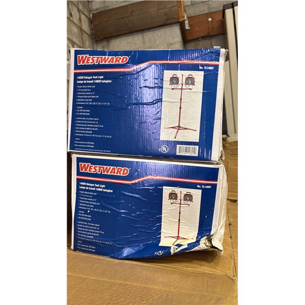 CASE OF (2) *NEW* WESTWARD 1400W HALOGEN TASK LAMPS
