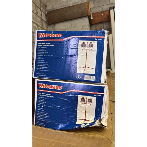 CASE OF (2) *NEW* WESTWARD 1400W HALOGEN TASK LAMPS