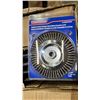 Image 2 : CASE OF *NEW* WESTWARD 6" X 5/8" STAINLESS STEEL STRINGER BEAD WHEEL BRUSHES