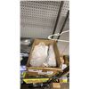 Image 2 : SHELF OF ASSORTED ITEMS INCLUDING VEVOR PERMANENT MAGNETIC LIFTER, 3/4 INCH MANUAL UNLEAD NOZZLE
