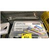 Image 3 : SHELF OF ASSORTED ITEMS INCLUDING CABLE TIE ZAP STRAPS, HEAVY DUTY 24'' ADJUSTABLE WRENCH AND MORE
