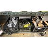 Image 1 : SHELF OF ASSORTED ITEMS INCLUDING STRAPS, SCREWS METAL PARTS AND MORE