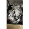 Image 4 : SHELF OF ASSORTED ITEMS INCLUDING STRAPS, SCREWS METAL PARTS AND MORE