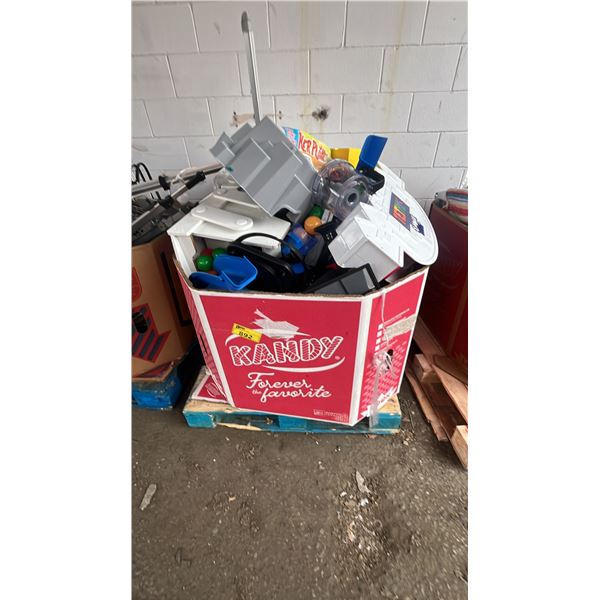 PALLET OF ASSTD. ITEMS: TETRIS XL TUMBLE, FOOD PROCESSOR, TOYS & MORE *WORKING CONDITION