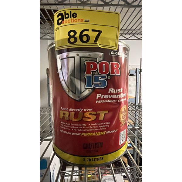 POR-15 RUST PREVENTIVE COATING IN GLOSS BLACK