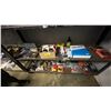 Image 1 : SHELF OF ASSORTED ITEMS INCLUDING BLACKSTONE STORAGE BAG, RAT TRAPS, TRU-COOL TRANSMISSION COOLER