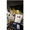 Image 2 : BINS OF ASSORTED ITEMS INCLUDING CAR FRESHENERS, SMALL PLUMBING PIPER CLAMPS AND MORE