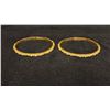 Image 1 : TWO APPROX 22K BANGLES SET WITH WHITE STONES (31.8G)