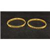 Image 1 : TWO 22K BANGLES SET WITH BLACK BEADS (36.9G)