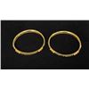 Image 2 : TWO 22K BANGLES SET WITH BLACK BEADS (36.9G)