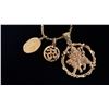 Image 2 : APPROX 22K CHAIN (28") WITH THREE APPROX 20K+ PENDANTS (30.8G)