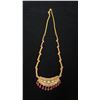 Image 1 : APPROX 20K+ NECKLACE SET WITH RUBIES AND PEARLS (24.1G)