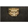 Image 1 : APPROX 14K LADIES WEDDING RING SET WITH DIAMONDS (.01-.2CT, 6.7G)