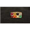 Image 1 : APPROX 14K LADIES RING SET WITH DIAMONDS (.01-.5CT), RUBY, SAPPHIRE, CHRYSOBERYL & EMERALD (11.6G)