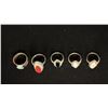 Image 2 : FIVE SILVER LADIES RINGS WITH ASSORTED SETTINGS (30.9G)