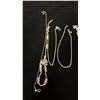 Image 2 : SILVER CHAIN (18") WITH SILVER PENDANT SET WITH SHELL CAMEO & SIX SILVER ANKLETS (62.1G)