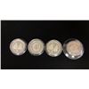 Image 1 : FOUR INDIA SILVER COINS (40G)