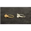 Image 2 : APPROX 14K LADIES RING SET WITH PALE BLUE STONE & DIAMONDS & APPROX 14K LADIES RING SET WITH