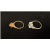 Image 3 : APPROX 14K LADIES RING SET WITH PALE BLUE STONE & DIAMONDS & APPROX 14K LADIES RING SET WITH