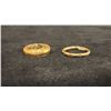 Image 1 : APPROX 14K LADIES WEDDING RING & APPROX 9K LADIES WEDDING RING (6G)