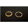 Image 2 : APPROX 14K LADIES WEDDING RING & APPROX 9K LADIES WEDDING RING (6G)