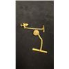 Image 1 : TWO APPROX 10K TIE TACKS (ONE SET WITH DIAMOND) (1.5G)