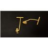 Image 2 : TWO APPROX 10K TIE TACKS (ONE SET WITH DIAMOND) (1.5G)
