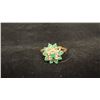 Image 1 : APPROX 10K LADIES CLUSTER RING SET WITH EMERALDS & DIAMONDS (2.5G)