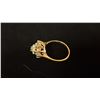 Image 3 : APPROX 10K LADIES CLUSTER RING SET WITH EMERALDS & DIAMONDS (2.5G)