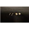 Image 1 : PAIR APPROX 14K EARRINGS SET WITH DIAMONDS (.04CT) & PAIR APPROX 14K EARRINGS SET WITH PEARLS (2.1G