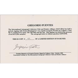 Ernest Hemingway: Gregorio Fuentes