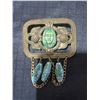 Image 3 : Egyptian Revival Czech Glass Brooch, c. 1920s