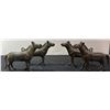 Image 4 : 4 Bronze Horse Figurines